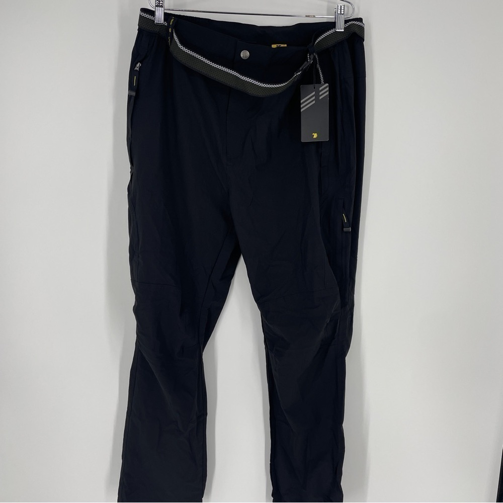 Travels Together With You Pants Men Size  XXL  Black Elastic Waistband 39 X 30